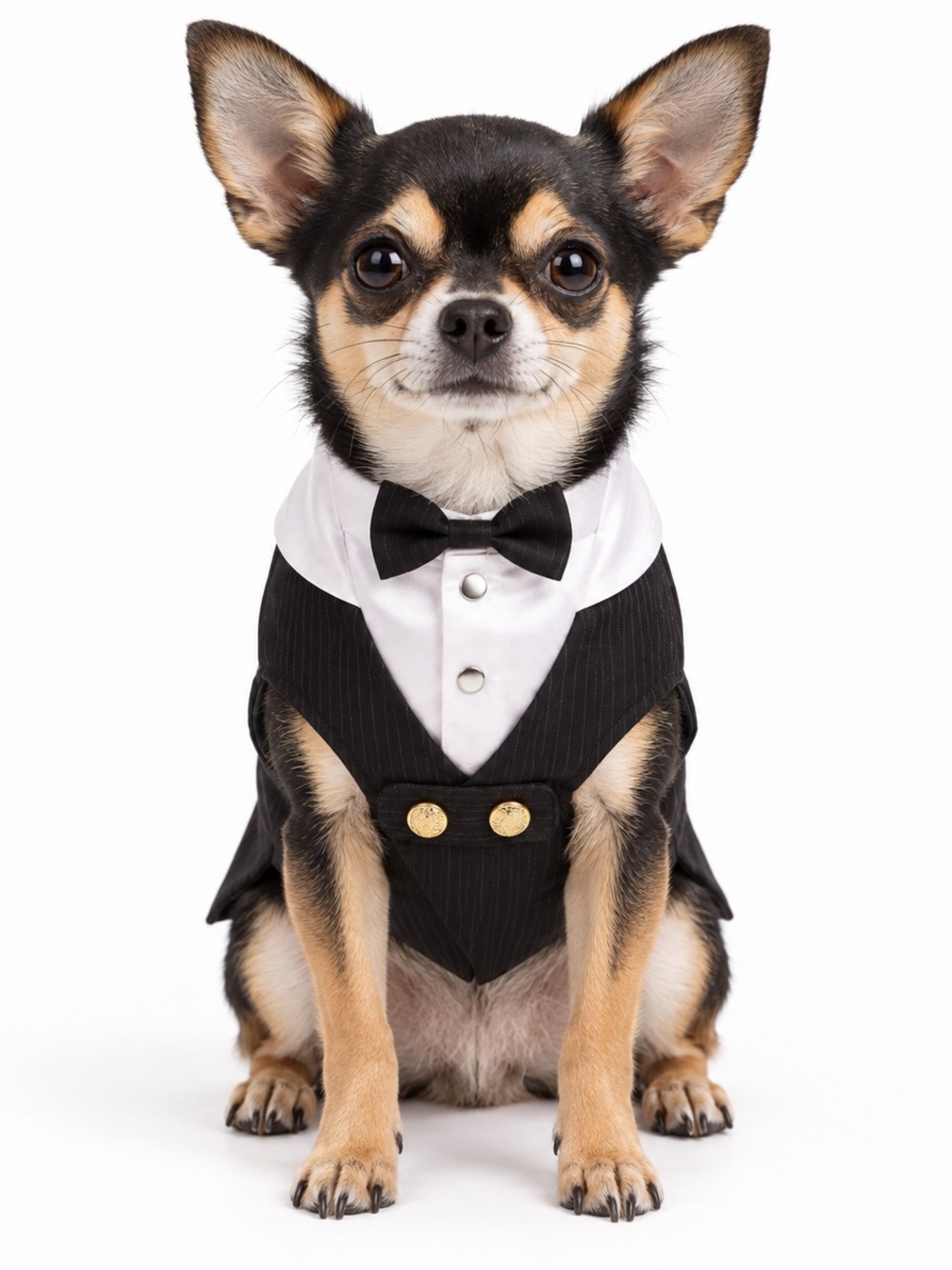 Dog Tuxedo Costume - Black and White Formal Pet Outfit